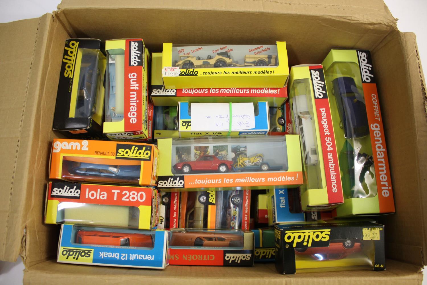 SOLIDO BOXED CARS & OTHER DIE CAST TOYS a box of various boxed models including 316 SM300 Lorry, 363 - Image 2 of 2