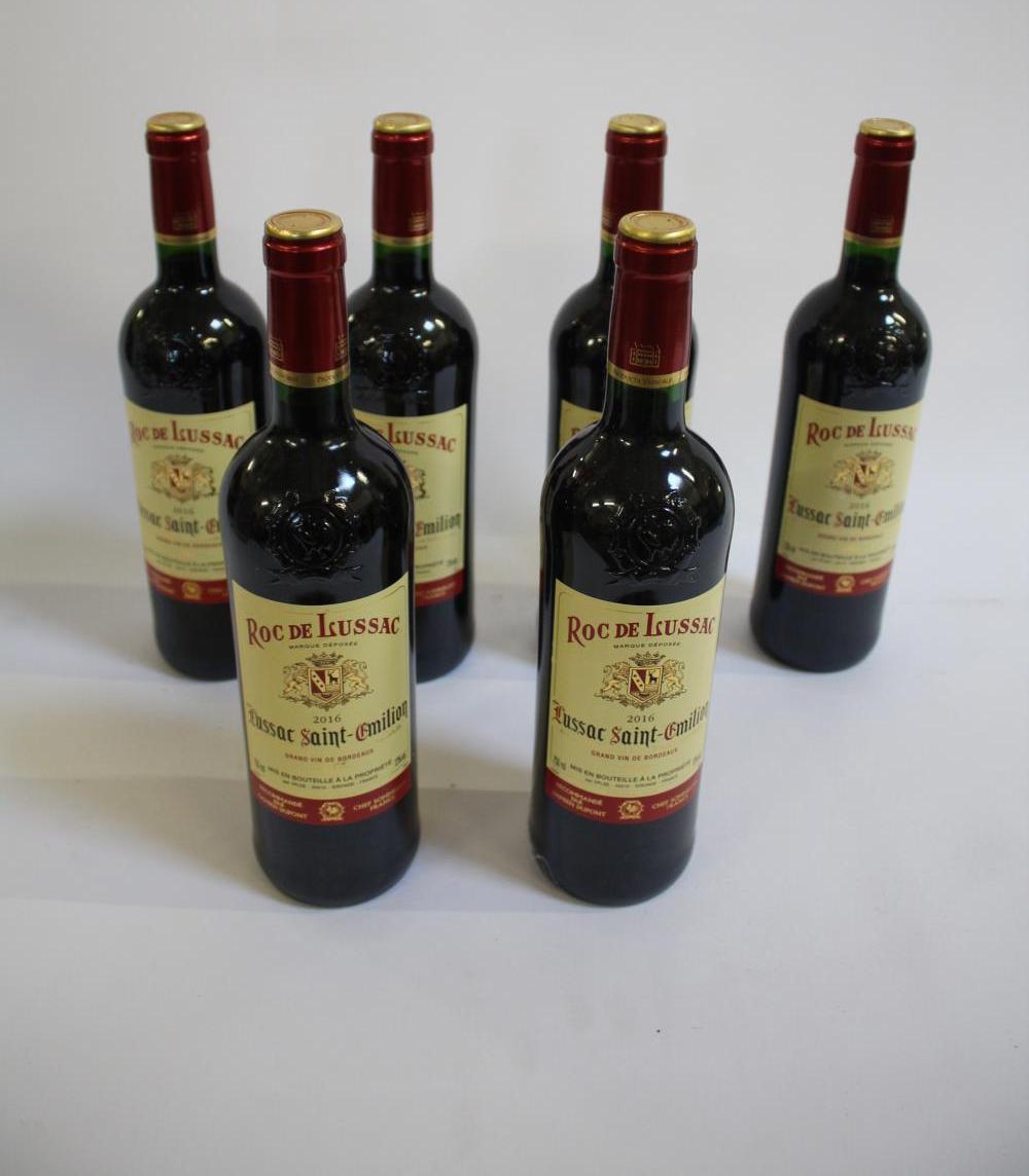 WINE - ROC DE LUSSAC 6 bottles of Roc De Lussac Saint-Emilion, Grand Vin De Bordeaux, 2016. (6)