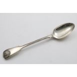 A VICTORIAN FIDDLE THREAD AND SHELL PATTERN BASTING SPOON (with diamond shell heal) by George Adams,