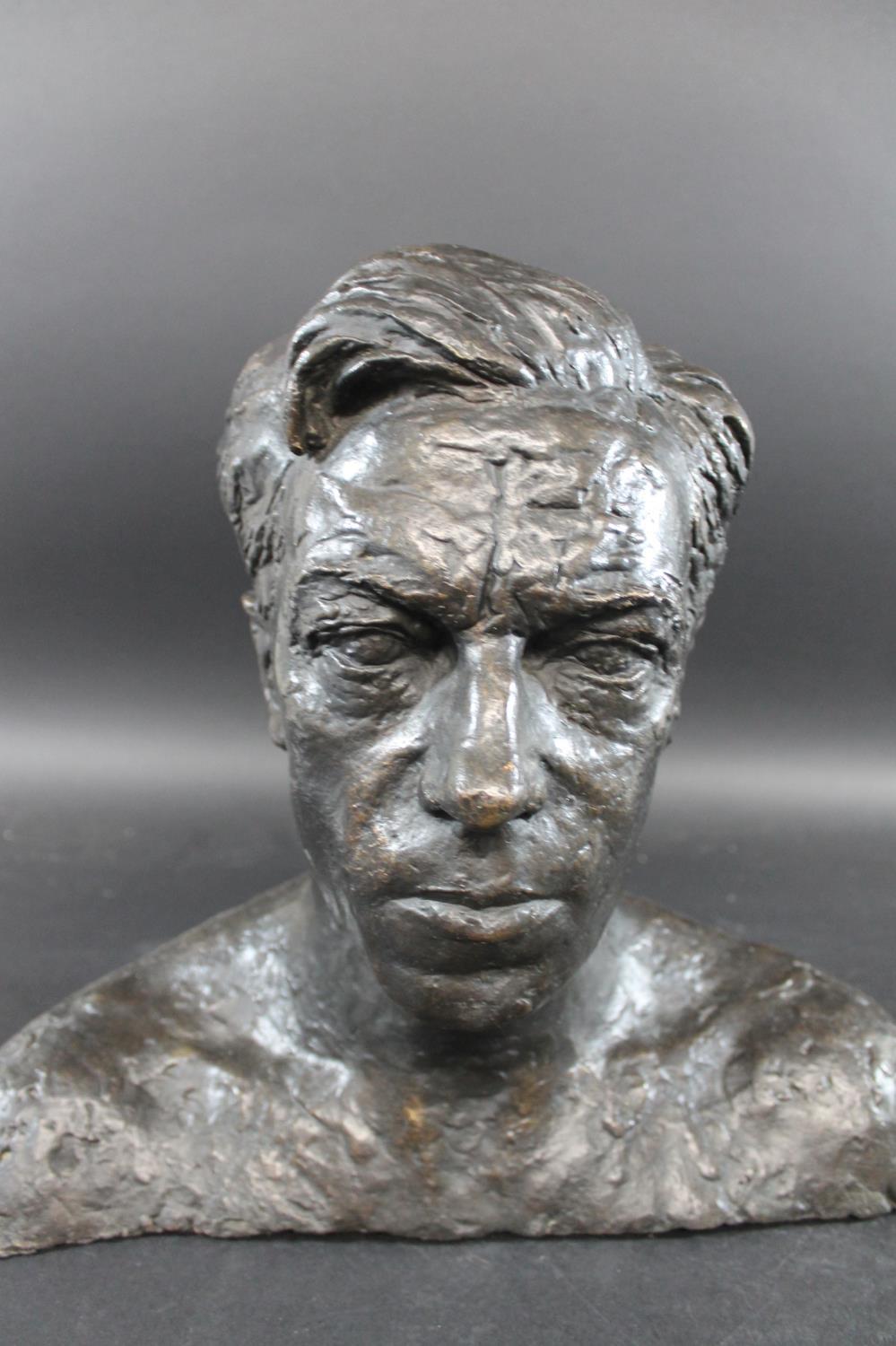 FRANTA BELSKY (1921-2000) - LARGE BRONZE BUST OF CECIL DAY-LEWIS a large bronze shoulder length bust - Image 3 of 5
