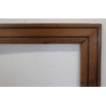 A MODERN PLAIN PINE FRAME with two darker lines of stained inlay To fit 80 x 152.5cm.approx. ++