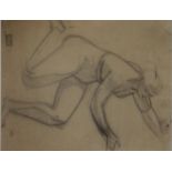 •ANDRE DERAIN (1880-1954) SEATED FEMALE NUDE With atelier stamp and a later sale stamp, pencil on