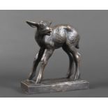 RAYMOND DE MEESTER (BELGIUM 1904-1995) - BRONZE OF A LAMB a large bronze figure of standing lamb,