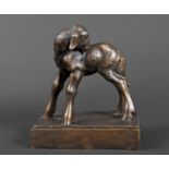RAYMOND DE MEESTER (BELGIUM 1904-1995) - BRONZE LAMB a bronze figure of a lamb, the animal