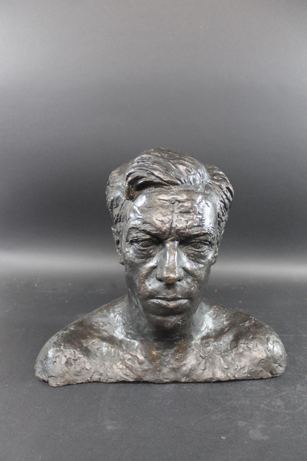 FRANTA BELSKY (1921-2000) - LARGE BRONZE BUST OF CECIL DAY-LEWIS a large bronze shoulder length bust - Image 2 of 5