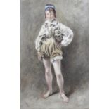 WILLIAM HENRY HUNT (1790-1864) THE FISHER BOY Signed, watercolour 37.5 x 23.5cm. Provenance: London,