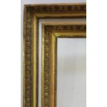 A PAIR OF GILTWOOD PICTURE FRAMES the frieze with alternating anthemion and stylised flower head