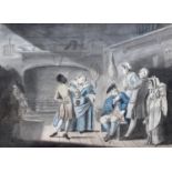 FRANCIS GROSE (1731-1791) HIGH LIFE BELOW STAIRS Watercolour with pen and ink 26.5 x 36.5cm.