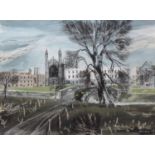 •RONALD MADDOX (1930-2018) CAMBRIDGE Signed, watercolour with pen and ink over pencil 33.5 x