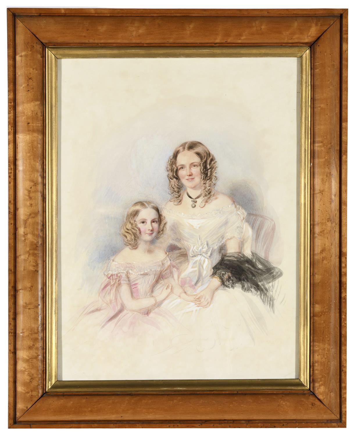 CIRCLE OF WILLIAM DRUMMOND (Fl.c.1800-1850) PORTRAIT OF DIANA AND LYDIA SHUCKBURGH The sisters