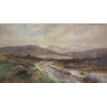 ALBERT PROCTER (Fl.1884-1905) THE DROVER'S PATH (BORROWDALE?) Signed, watercolour, period gilt frame