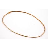 AN 18CT THREE COLOUR GOLD NECKLACE 40cm long, 14 grams