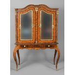 A MID-18TH CENTURY DRESDEN ROCOCO CABINET, in the manner of Michael Kimmel*, the wavy moulded top