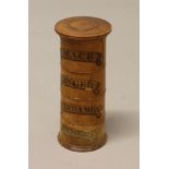 A FOUR TIER SYCAMORE SUSSEX SPICE TOWER, early 19th century, height 20cm