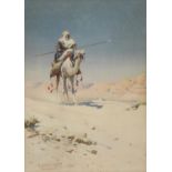 ROBERT TALBOT KELLY (1861-1934). AN ARAB TRIBESMAN ON A CAMEL. Signed and dated 1893, watercolour,