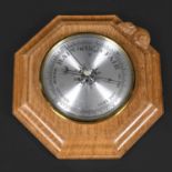 ROBERT THOMPSON OF KILBURN - MOUSEMAN BAROMETER. An oak cased octagonal barometer, with a silvered