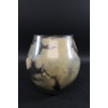 GABRIELE KOCH (BORN 1948) - BURNISHED STUDIO POTTERY VASE. (d) The earthenware vase with an oval
