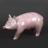 ANITA MANDL (BORN 1926) - LIMITED EDITION BRONZE SCULPTURE OF A PIG. (d) A large bronze figure of