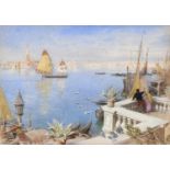 ALBERT GOODWIN, RWS (1845-1932). VENICE. Signed and dated 92, watercolour and pencil , 26.5 x 37.