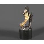 ENZO PLAZZOTTA (1912-1981). HANDS. (d) Bronze, 1968, cast by Fonderia Tommasi, Pietrasanta, with