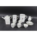 18THC CHINESE ARMORIAL PART TEA SERVICE. A 18thc part service, each monogramed with initials and