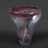 SAM HERMAN (1936-2020) - LARGE STUDIO GLASS VASE, VAL ST LAMBERT. (d) A large glass vase with a