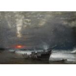 ALBERT GOODWIN, RWS (1845-1932). THE DAY'S END. Signed and dated 1916, inscribed with title,