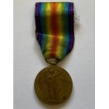 A FIRST WORLD WAR VICTORY MEDAL TO A MILITARY MEDAL RECIPIENT OF THE WEST RIDING REGIMENT.