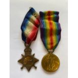 A FIRST WORLD WAR 1914-15 STAR AND VICTORY MEDAL TO THE SERVICE CORPS.