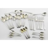 A GEORGE V PART SERVICE OF OLD ENGLISH FLATWARE. to include: 3 table forks, 3 table spoons, 6