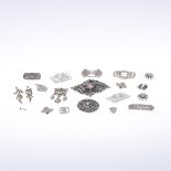 A QUANTITY OF ASSORTED PASTE SET JEWELLERY. including brooches, earrings etc. **BP 22.5% inc VAT +