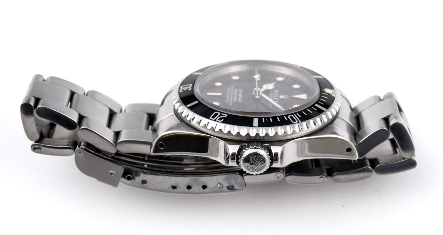 A GENTLEMAN'S STAINLESS STEEL OYSTER PERPETUAL SEA-DWELLER WRISTWATCH BY ROLEX. the black dial - Image 4 of 4