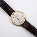 A GENTLEMAN'S 18CT GOLD WRISTWATCH BY VACHERON CONSTANTIN. the signed circular dial with baton and