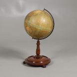 A PHILIPS 12" LIBRARY GLOBE. with Philips label 'George Philip & Son Ltd, 32 Fleet St', on a
