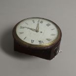 AN EARLY 19TH CENTURY MAHOGANY WALL CLOCK. the 12" painted dial indistinctly signed Tepman,