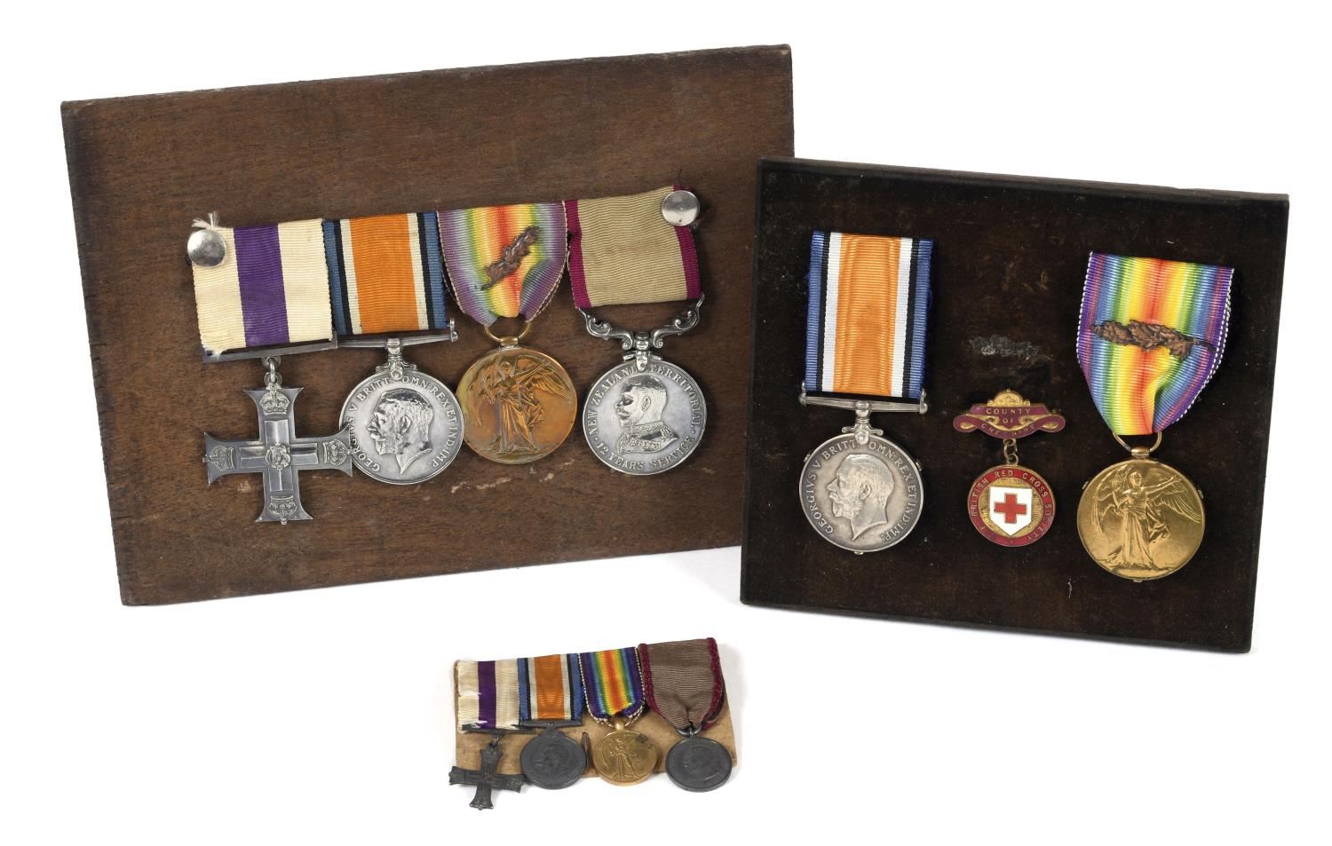 A FIRST WORLD WAR SOMME MILITARY CROSS GROUP OF FOUR TO A NEW ZEALAND OFFICER. WITH A PAIR TO THE NU - Image 2 of 13