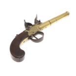 A GEORGE III FLINTLOCK PISTOL BY W. NICKOLSON OF LONDON.