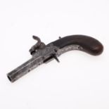 A 19TH CENTURY LADIES MUFF PISTOL.