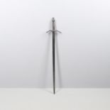 A COMPOSITE 'BACK SWORD' WITH STRAIGHT BLADE.