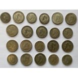 A COLLECTION OF GEORGE V AND VI HALFCROWNS AND FLORINS.