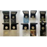 A COLLECTION OF ROYAL MINT ROYALTY THEMED £5.00 SILVER PROOF COINS.