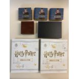 A COLLECTION OF SILVER PROOF HARRY POTTER COINS AND OTHER SIMILAR MEDALS.