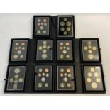 ROYAL MINT PROOF COIN SETS, COLLECTORS EDITIONS 2017, 2018, 2019, 2020, 2021.