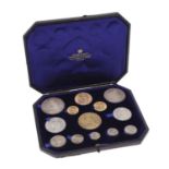 JUBILEE COINAGE 1887. A CASED 13 COIN SET.