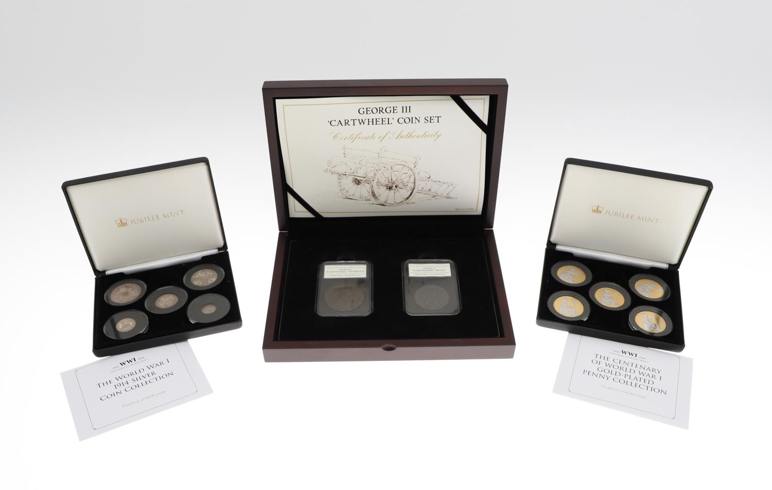 A COLLECTION OF JUBILEE MINT AND OTHER SETS OF PRE-DECIMAL COINS IN PRESENTATION CASES. - Image 2 of 13