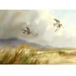 ROBERT W. MILLIKEN (1920-2014). SNIPE OVER A MARSH; GROUSE OVER A MOOR. (d)