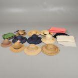 MID TO LATE 20THC STRAW HATS & ACCESSORIES.