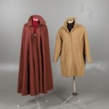 VINTAGE 1970'S WOOL CAPE - CACHE D'OR, & VINTAGE WOOL JACKET.