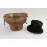 LEATHER CASED TOP HAT - LINCOLN BENNETT.