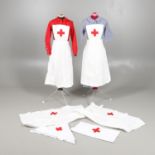 VINTAGE NURSES UNIFORMS & RED CROSS APRONS.